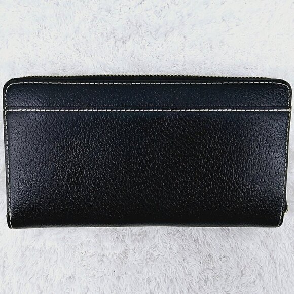 KATE SPADE NEW YORK Wellesley Neda Black Textured Leather Zip Around Wallet - Picture 11 of 13